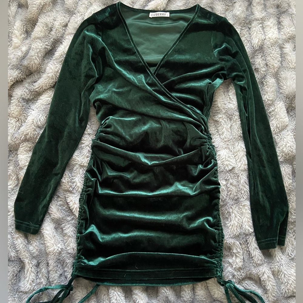 Green Velvet Dress